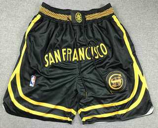 Men%27s Golden State Warriors Back 2023 City Edition Swingman Stitched Shorts->nba shorts->NBA Jersey